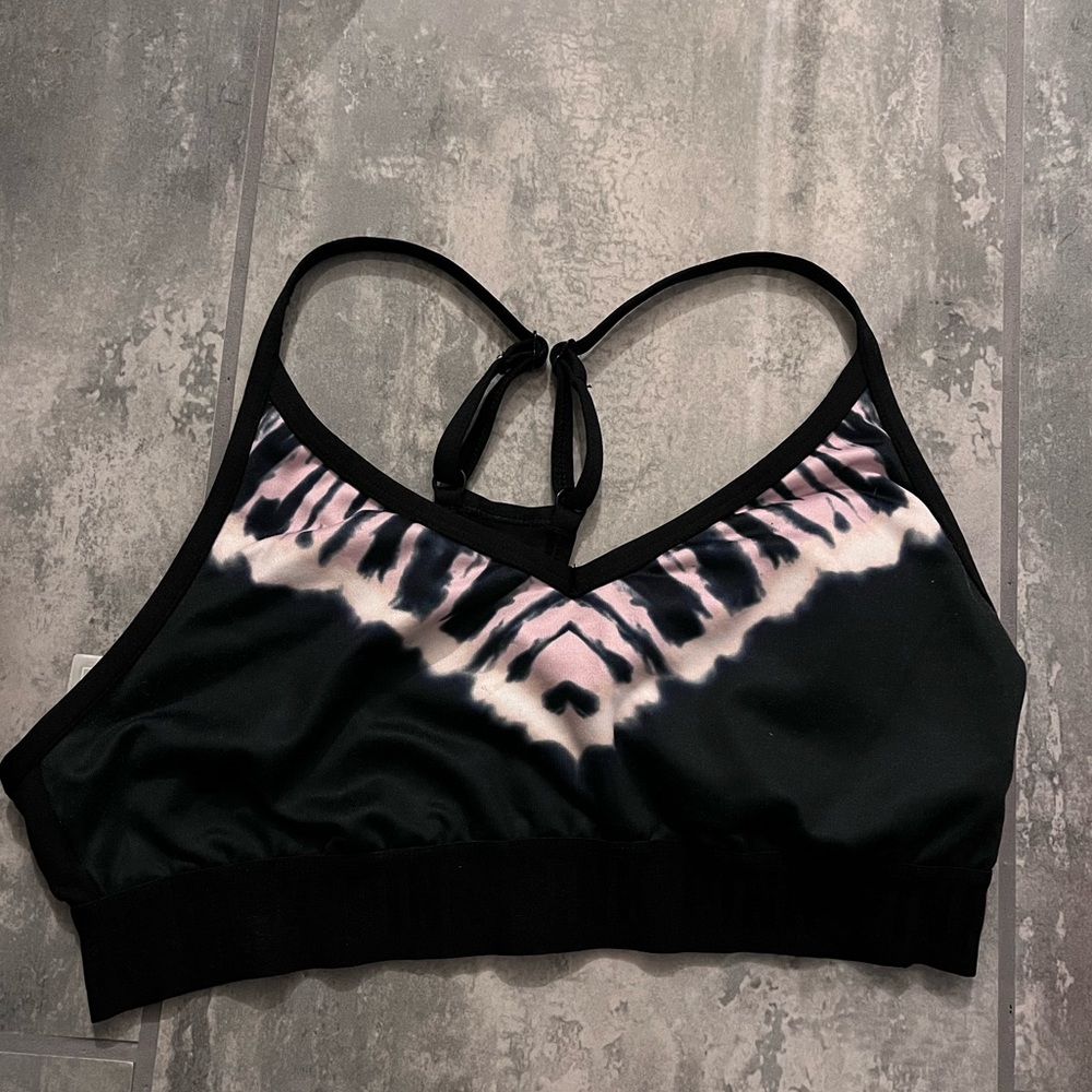 Pink sports bra